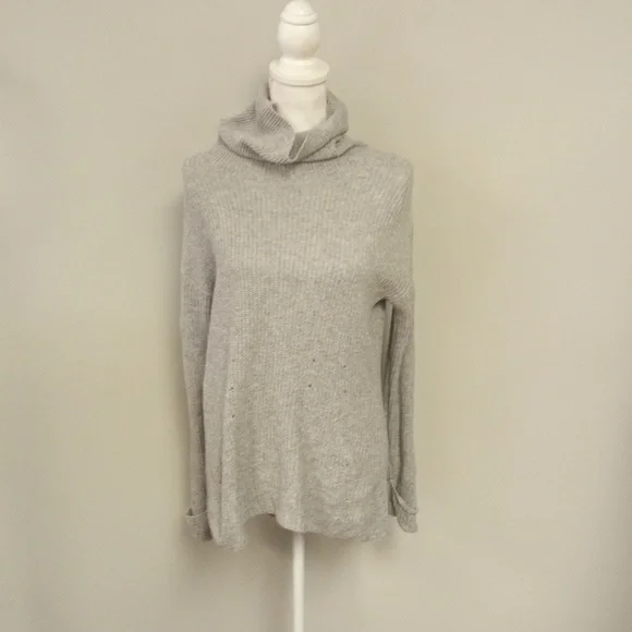 Chelsea 28 Women's Grey Hi-Lo Turtleneck Sweater L - Picture 1 of 6